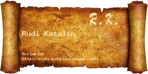 Rudi Katalin névjegykártya